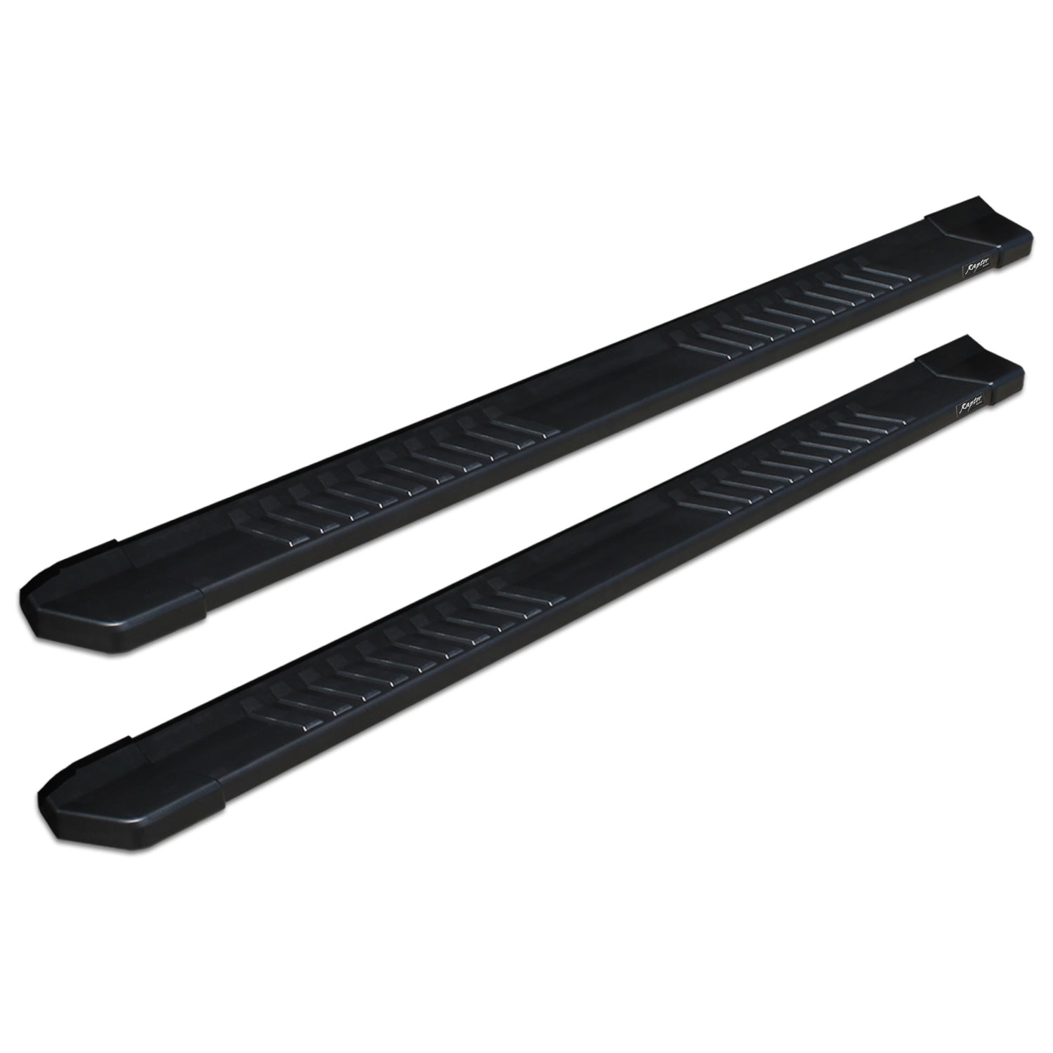 6in OEM Style Slide Track Running Boards - Black Textured Aluminum